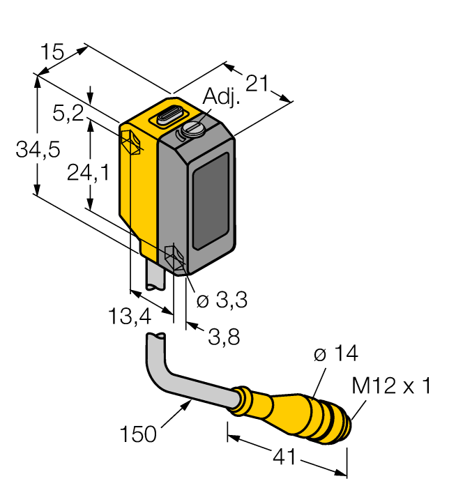 Photoelectric Sensor - Diffuse Mode Sensor with Adjustable Background ...